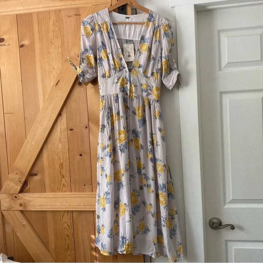 Free People Love Of My Life Floral Midi Dress